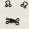 144 Sets Size 2 Black Hook and Eye Closure Set for Sewing Bra Dress Repair